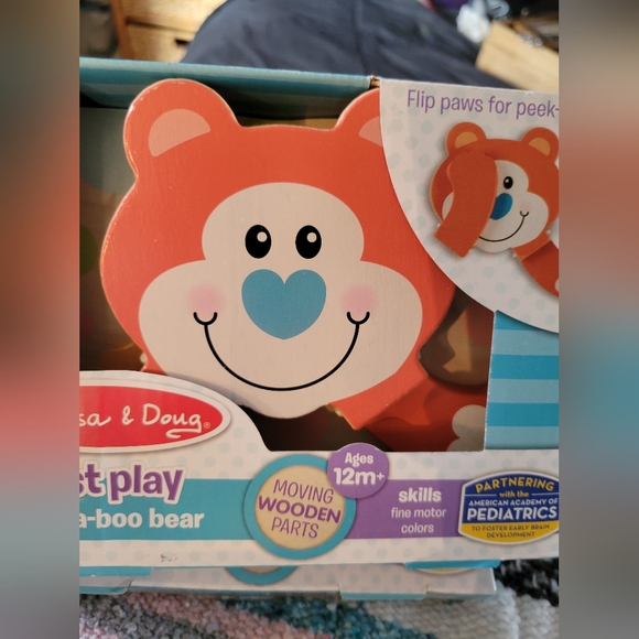 🛒🛍️💥NWT Melissa and Doug first play peek a boo bear for babies - Picture 3 of 3